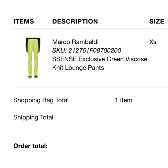 MARCO RAMBALDI SSENSE Lime Viscose Knit Pant Sz 38 ( XS-S) NWT - Picture 12 of 12